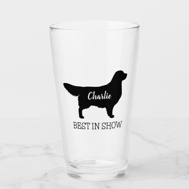 Verre Amoureux des chiens Personnalisé Silhouette Retrie (Devant)