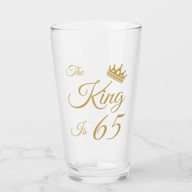 Verre Amusant 65ème anniversaire pour les hommes (Devant)