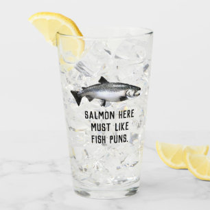 Verre Amusant Saumon Pêche Puns Blague