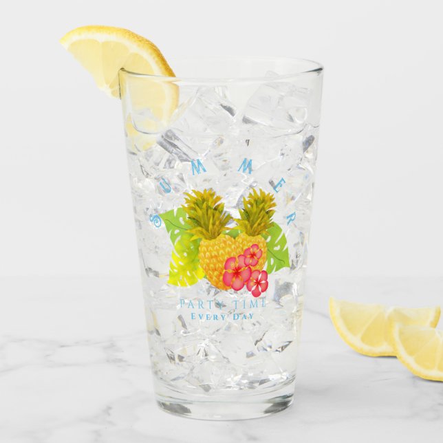 Verre Ananas Chic Blue (Devant glace)