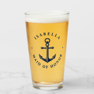 Verre Ancre de style nautique   Maid of Honor