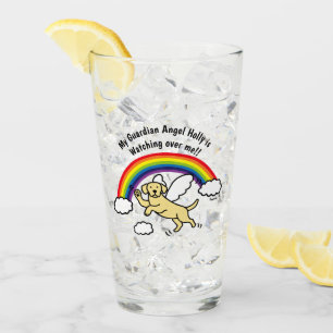Verre Ange gardien jaune de Labrador (pont en