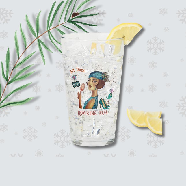 Verre Années folles renouveau Art déco (Roaring Twenties Revival Art Deco Glass)