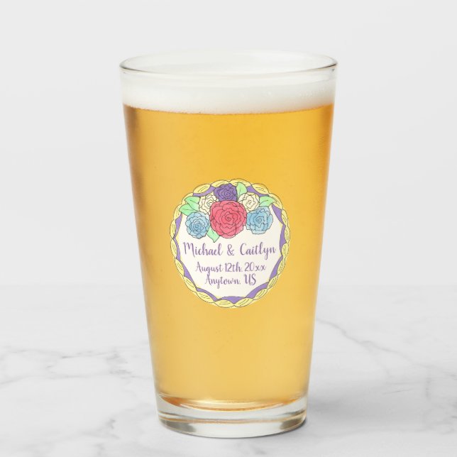 Verre Anniversaire de la Fête des mariées de gâteau Mari (Devant (rempli))