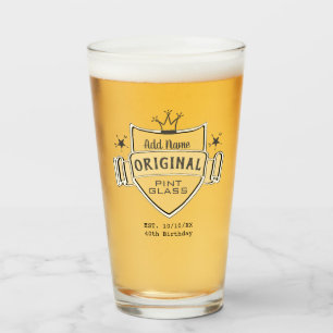 Verre ANNIVERSAIRE HOMME Personnalisé (AJOUTER LE NOM) P