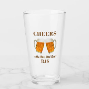 Verre Anniversaire Papa Meilleur Jour Monogram Beer Pint