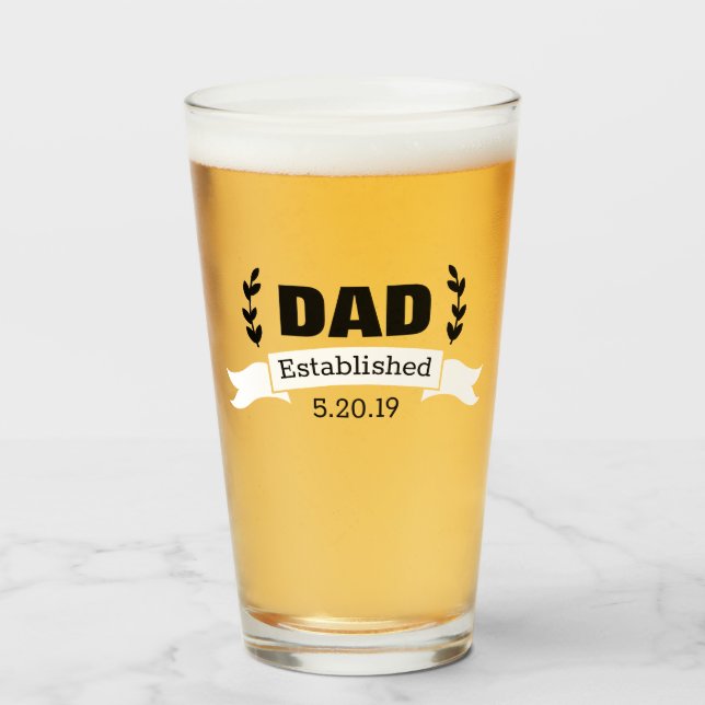 Verre Anniversaires modernes de lauriers et d'enfant de (Devant (rempli))