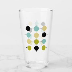Verre Aqua Bleu Vert Cercles Jaunes Lignes milieu du siè