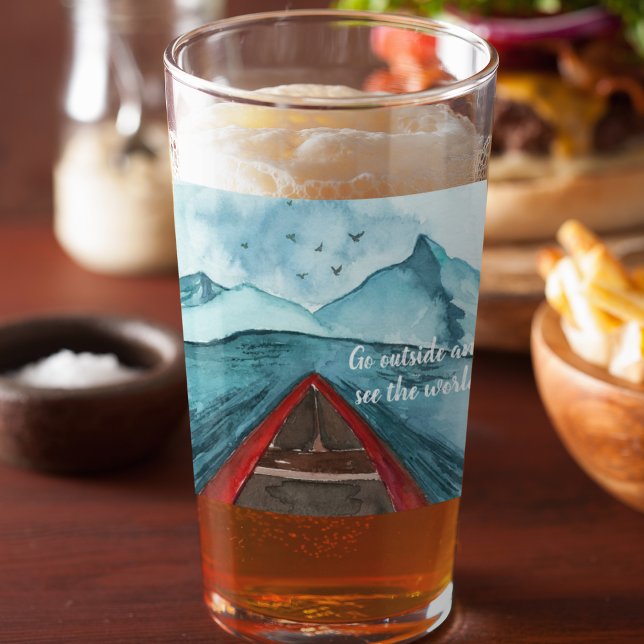 Verre Aquarelle Moderne Nature Voir La Devis Mondiale (Créateur téléchargé)