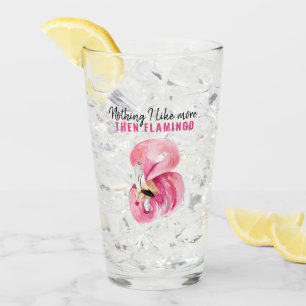 Verre Aquarelle rose exotique moderne Flamant rose cadea