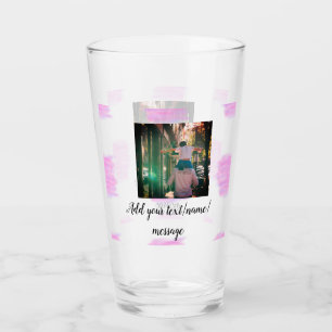 Verre Aquarelle rose violet père fils papa ajouter l'ima