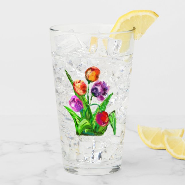 Verre Aquarelle Tulip Glass (Dos glace)
