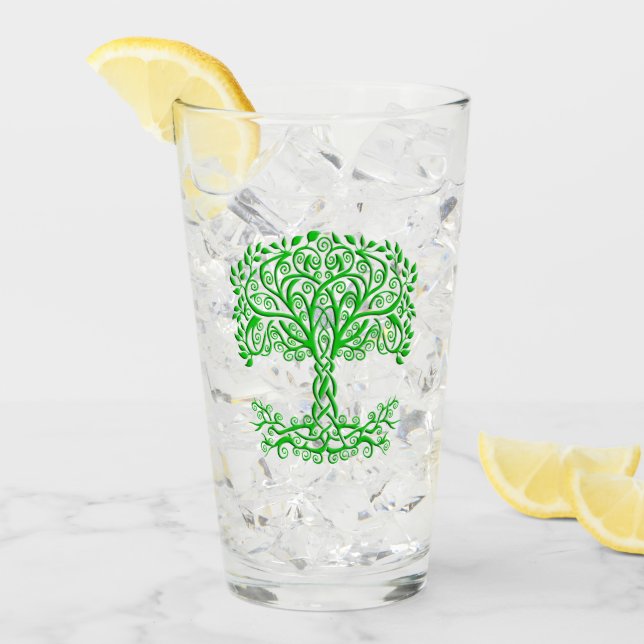 Verre Arbre Celtique Vert De Vie (Devant glace)