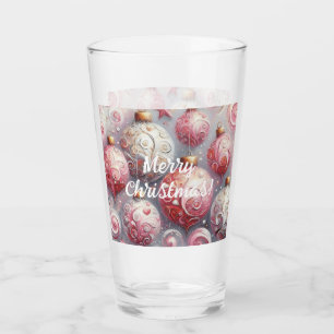 Verre Arbre de Noël Whimsical Ornaments Boules rose