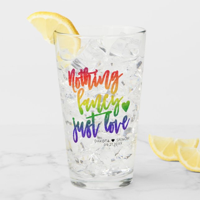 Verre Arc en ciel Rien de fantaisie Juste l'amour | MARI (Devant glace)