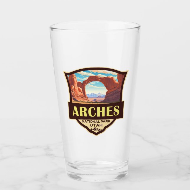 Verre Arches National Park Illustration Rétro (Devant)
