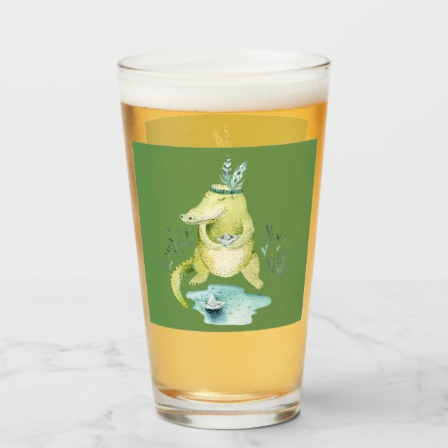 Verre Arlena l'Alligator (Dos (rempli))
