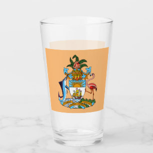 Verre Armoiries des Bahamas - Marlin, Flamant rose, Conq