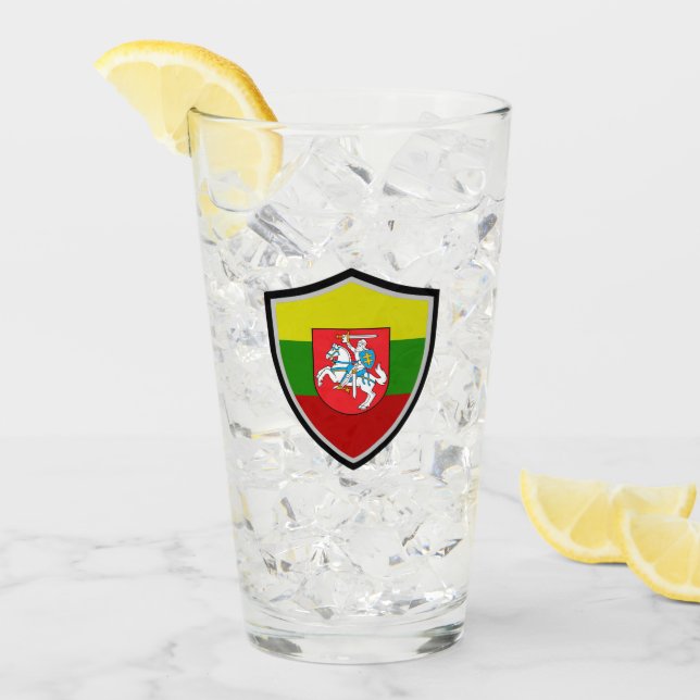 Verre Armoiries lituaniennes du pavillon (Devant glace)