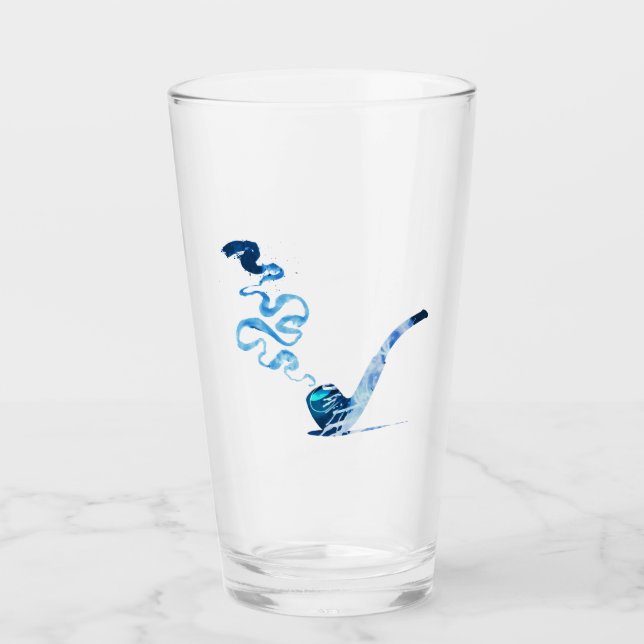 Verre Art de fumer la pipe 2 (Devant)