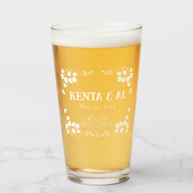 Verre Art nouveau personnalisé (Devant (rempli))