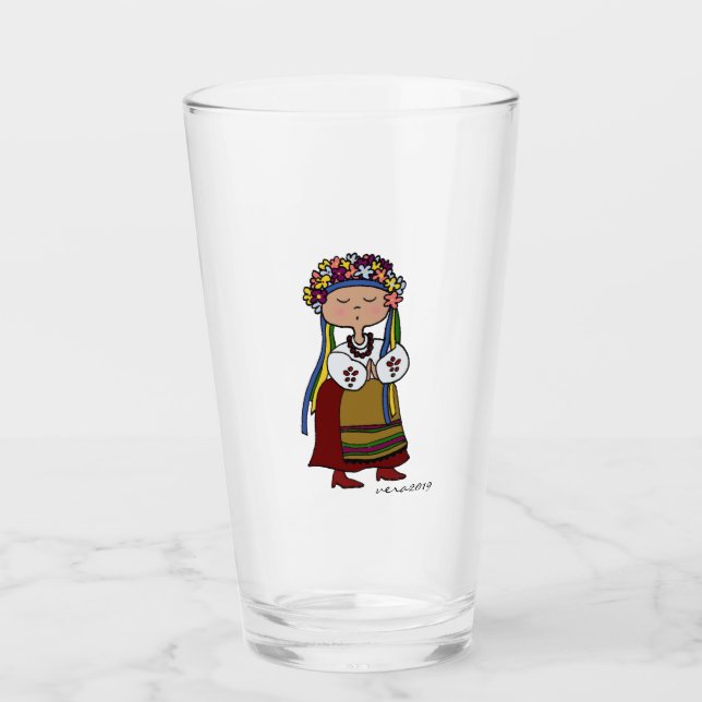 Verre Art populaire ukrainien de danseur (Devant)
