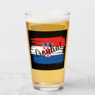 Verre Artistic Brushstroke Croate Flag