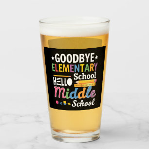 Verre Au revoir école primaire bonjour collège