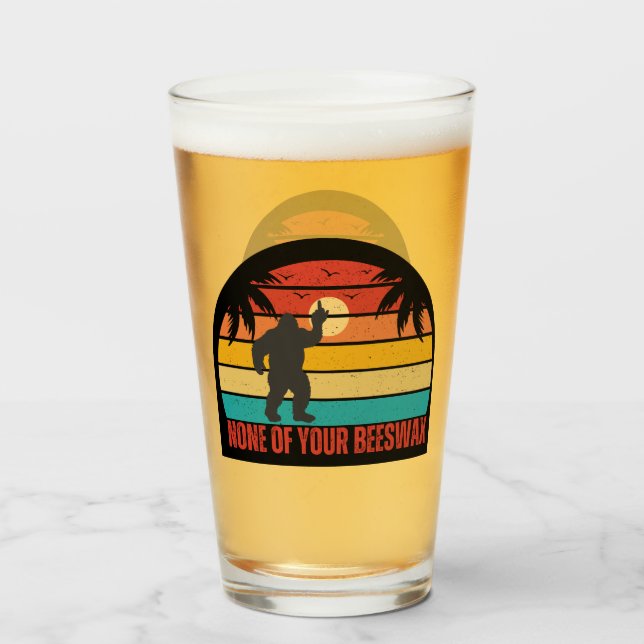 Verre Aucune De Votre Bière À Doigt Moyen Bigfoot (Devant (rempli))