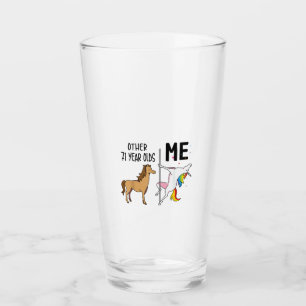 Verre Autres cadeaux de licorne 71 ans anniversaire et m