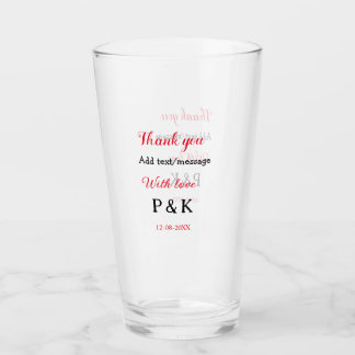 Verre Avec amour ajoutez lettre nom couple merci ajoutez