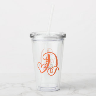 Verre avec Initiale et Prénom personnalisable! - D