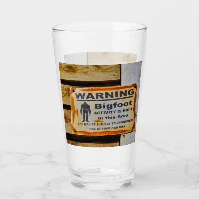 Verre Avertissement de Bigfoot (Devant)