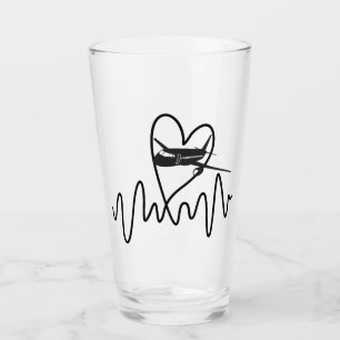 Verre Avion Pilote Vol à battement de coeur Boire