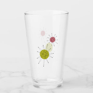 Verre Avocado Green Pink Franciscan Starburst milieu du
