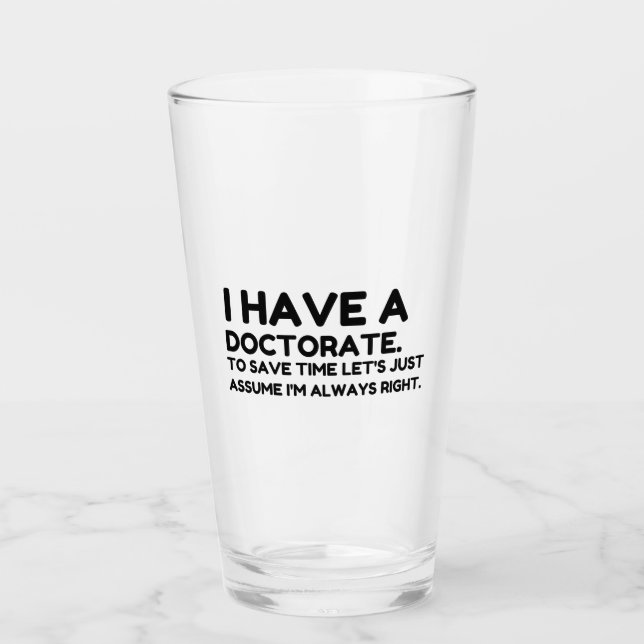 VERRE AVOIR UN DOCTORAT (Devant)