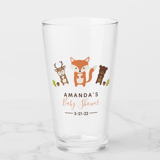 Verre Baby shower des bois (Devant)
