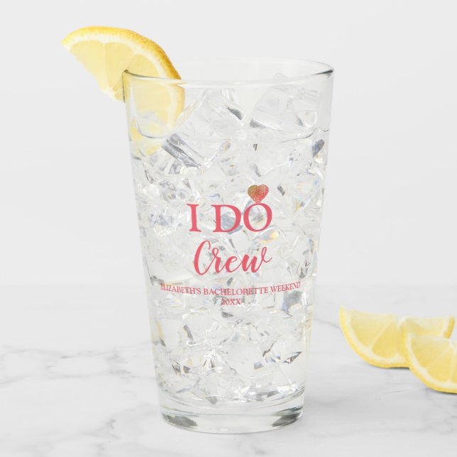 Verre Bachelorette de l'équipage (Devant glace)