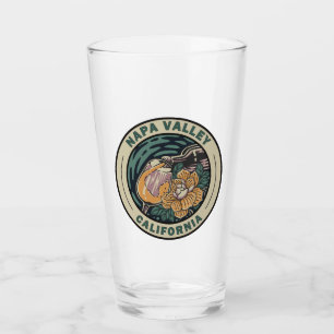 Verre Badge d'Art Voyage Napa Valley California