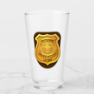 Verre Badge de nom d'agent de police personnalisé