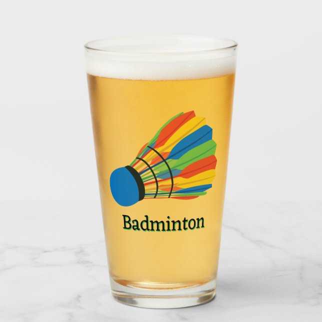 Verre Badminton Design (Devant (rempli))