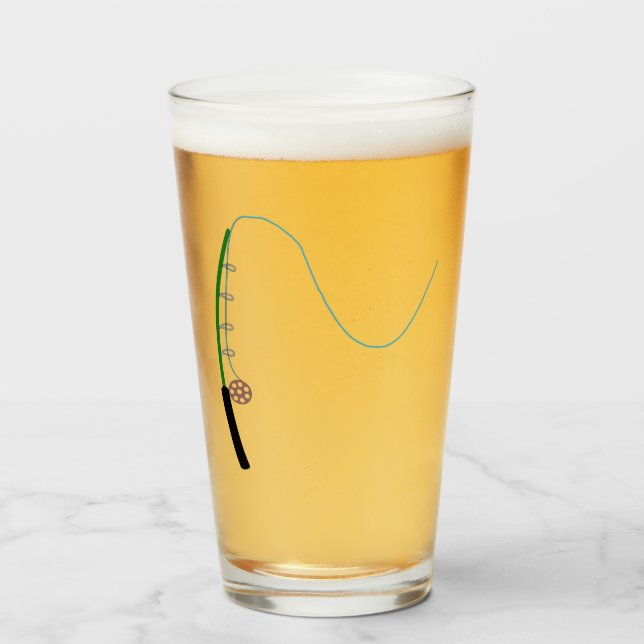 Verre Baguette de pêche à la mouche et bobine combo (Devant (rempli))