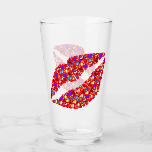 Verre Baiser Flirty de lèvres d'amour de Valentine
