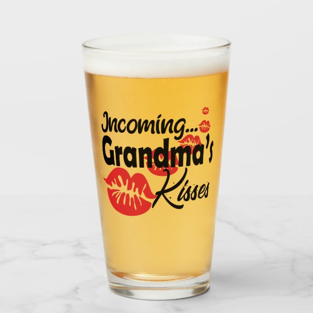 Verre Baisers amusants de grand-mère (Devant (rempli))