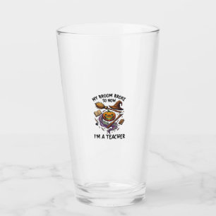 Verre Balai Cassé Professeur Halloween Citrouille Chapea