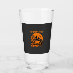 Verre Balai Casse Sorcière Halloween Moto Chauves-Souris