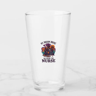 Verre Balai Infirmière Cassée Halloween Sorcière Maison