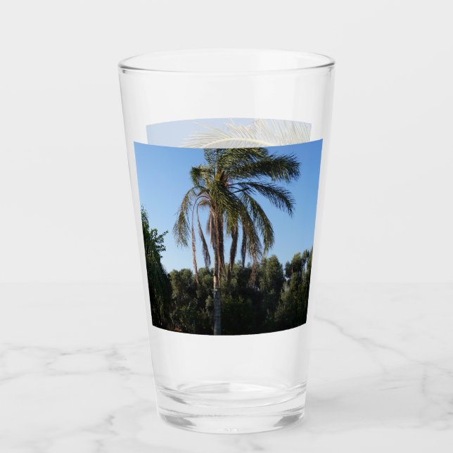 Verre Balayage d'un palmier sous un ciel clair (Devant)