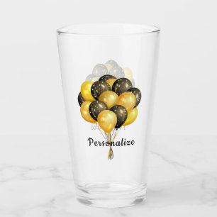 Verre Ballons de fête Gold Black Celebration Personnalis