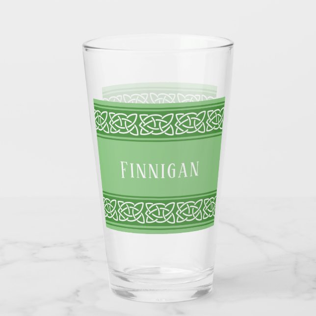 Verre Bande de noeuds celtiques personnalisée (Dos)